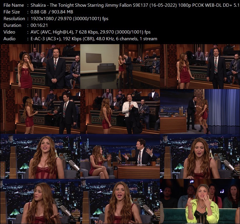 WEB RiP Shakira The Tonight Show Starring Jimmy Fallon S E P PCOK WEB DL