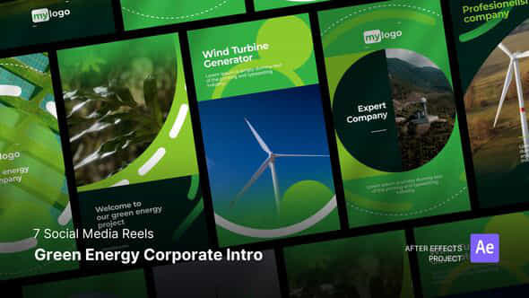 Social Media Reels Green Energy Corporate Intro After Effects Project Files - VideoHive 57065118