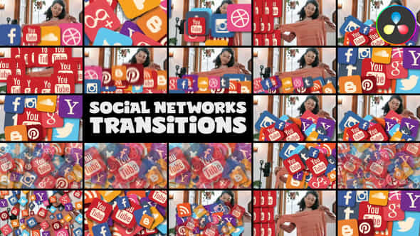 Social Networks Transitions For Davinci Resolve - VideoHive 50727786