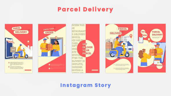 Parcel Delivery Instagram - VideoHive 44334615