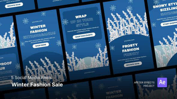Social Media Reels Winter Fashion Sale After Effects Template - VideoHive 49576133
