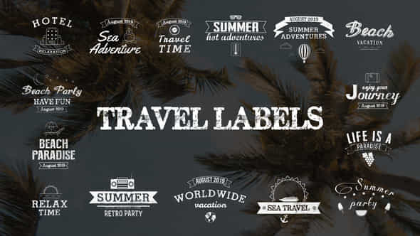 Travel Labels - VideoHive 38399084