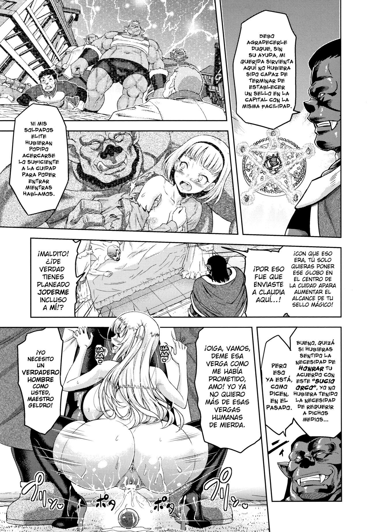 [Yamada Gogogo] Erona -Orc no Inmon ni Okasareta Onna Kishi no Matsuro-  Erona -La Caída de una Hermosa Guerrera Maldecida con la Lasciva Marca de un Orco + Epílogo [Spanish] {meiwow + k