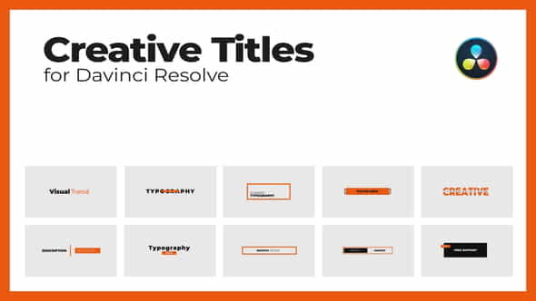 Creative Titles Pack - VideoHive 31040627