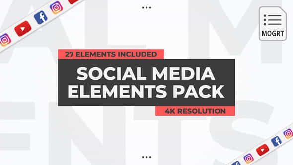 Social Media Elements - VideoHive 28650095