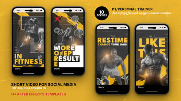 Personal Trainer Fitness Coach Tiktok Reels Video Template - VideoHive 59442395