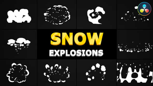 Cartoon Snow Explosions - VideoHive 34990912