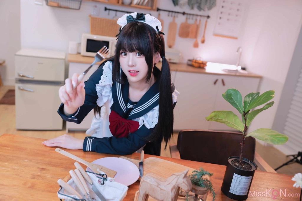 Coser@miko酱ww: 甜心女仆 (30 photos)(2)