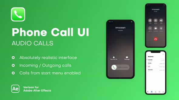 Phone Call Ui Audio Calls - VideoHive 38930322