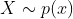 Xsim p(x)