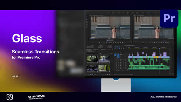 Glass Transitions Vol 13 For Premiere Pro - VideoHive 49668380