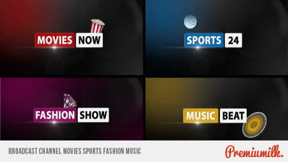 Broadcast Channel Movies Sports Fashion - VideoHive 2558299