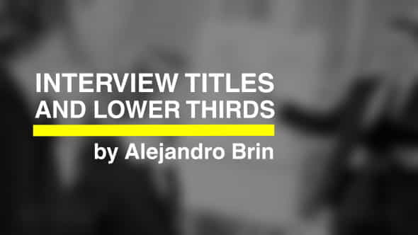 Interview Titles - VideoHive 12428768