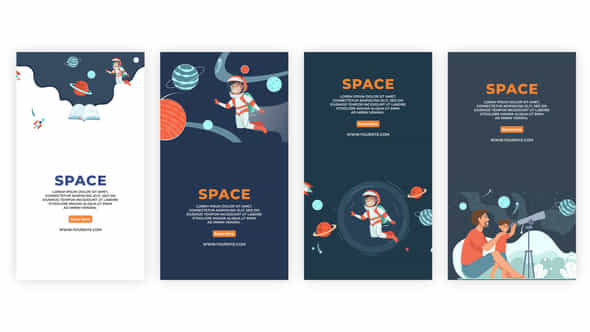Space Animation Instagram - VideoHive 39061677