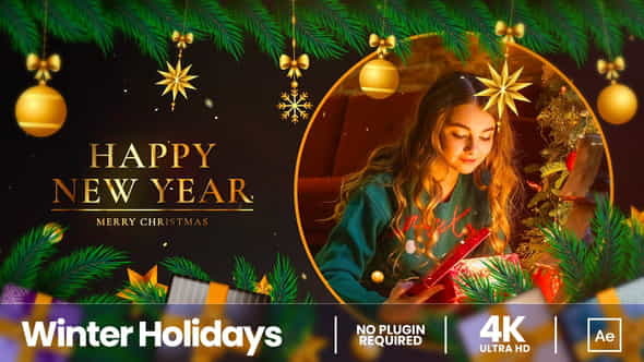 Merry ChristmasHappy New - VideoHive 35153923