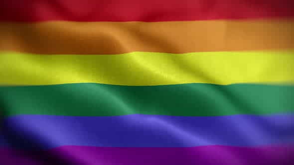 LGBT Flag Textured Waving Front - VideoHive 29972391