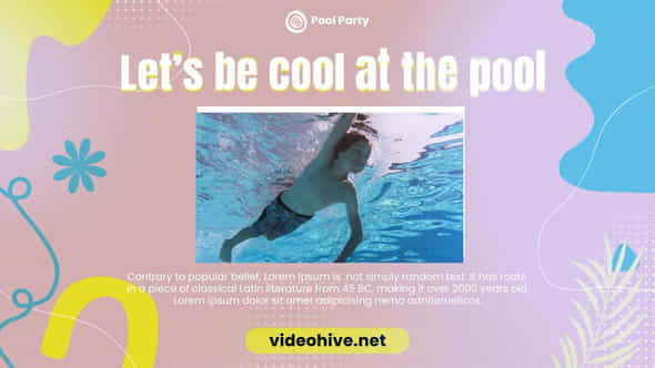 Swimming Pool Promo - VideoHive 38488146