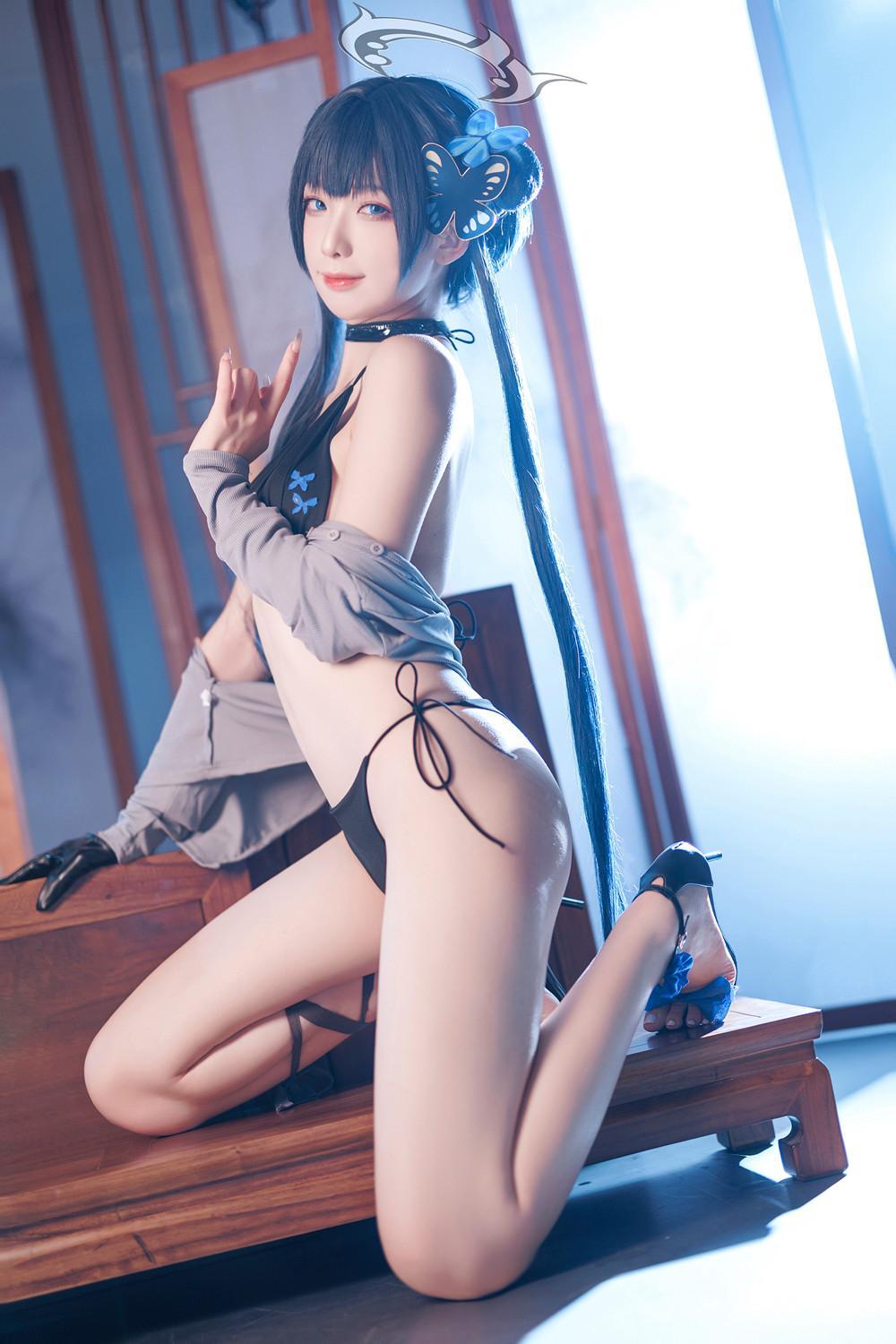 Cosplay 封疆疆v – 碧蓝档案 妃咲 泳装(10)