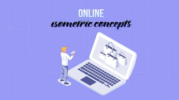 Online - Isometric Concept - VideoHive 29057284