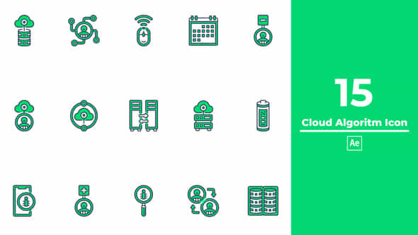 Cloud Algoritm Icon After Effects - VideoHive 49995542