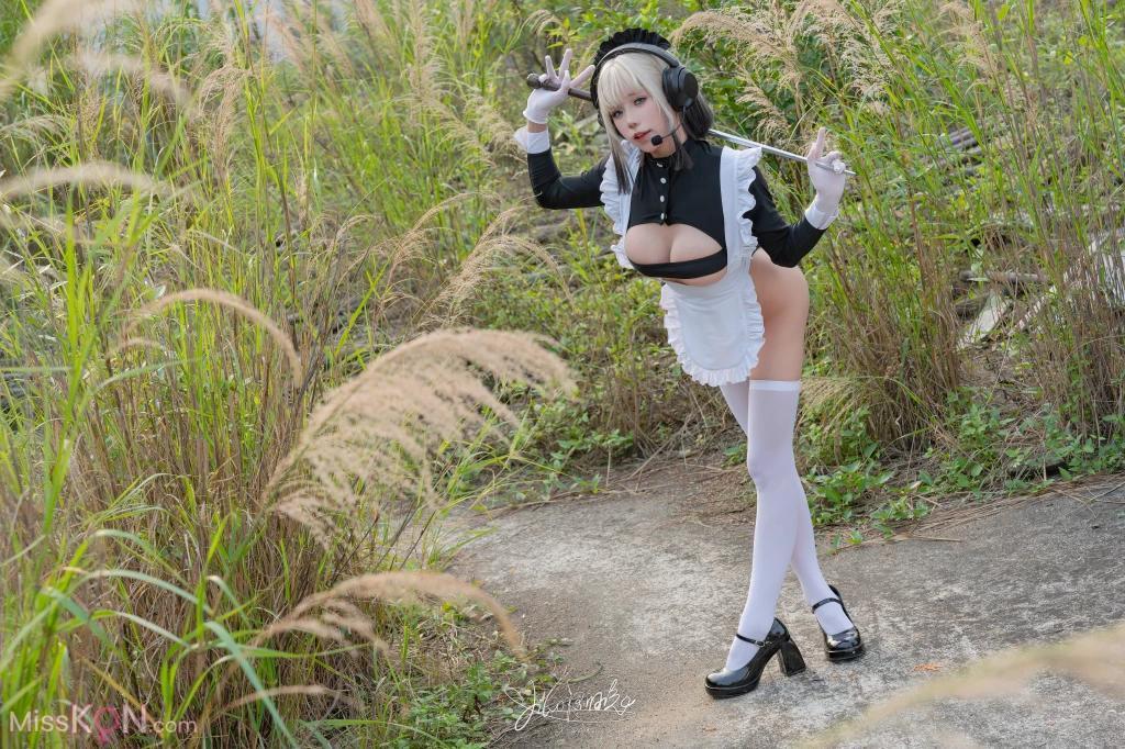 Coser@黏黏团子兔: 10月作品 战斗女仆 动感光波 (77 photos )(6)