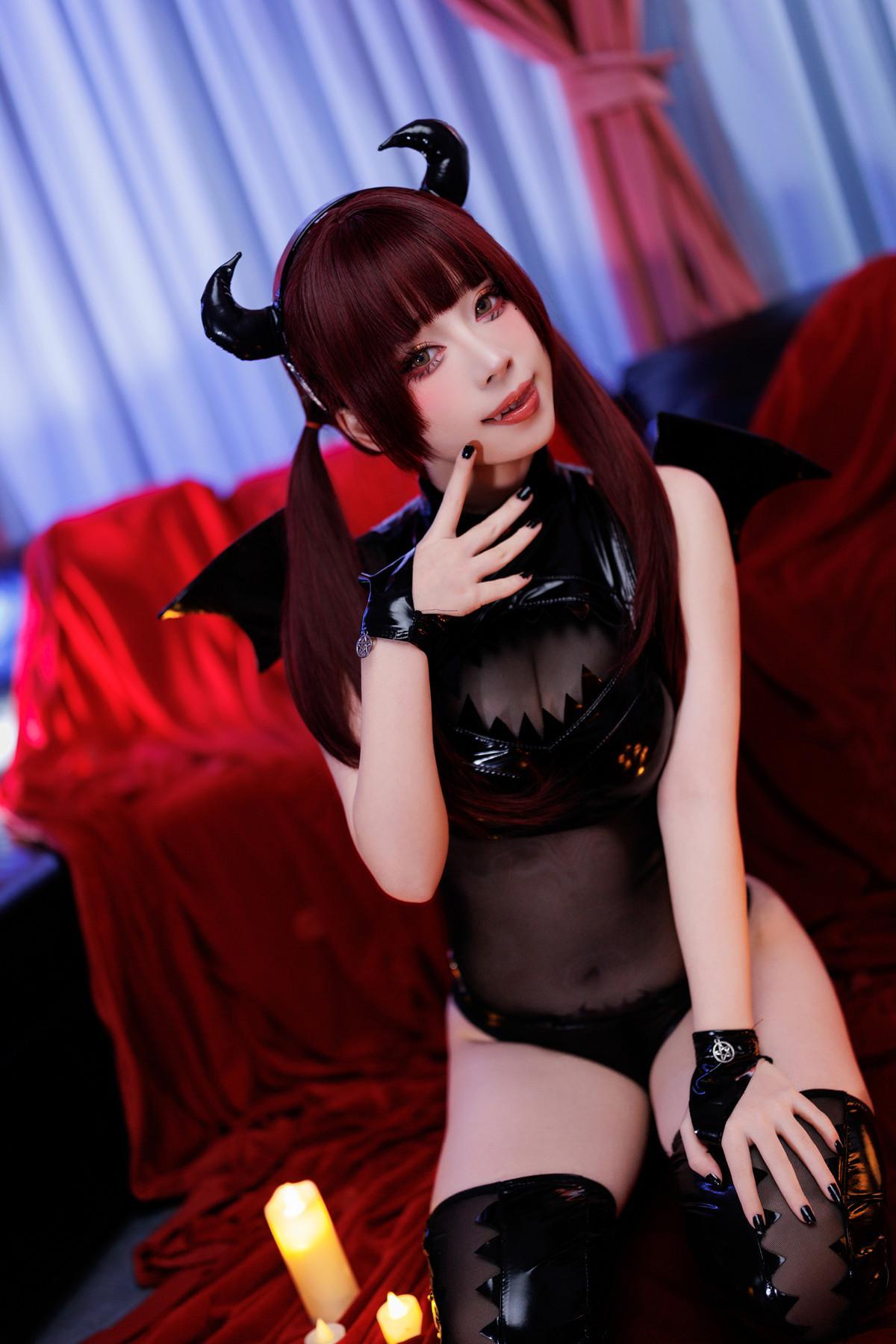 Cosplay 胡桃猫Kurumineko 魅魔 Succubus(37)