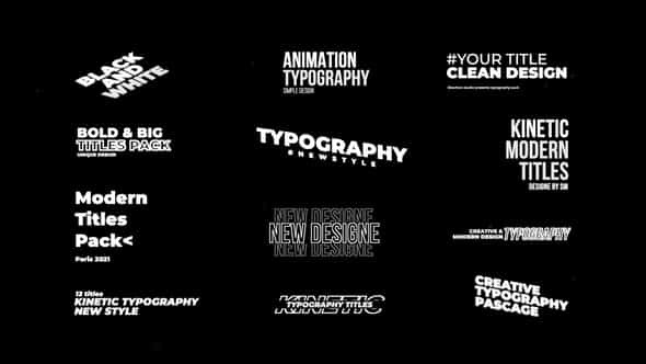 Typography Titles 2.0 - VideoHive 34485269