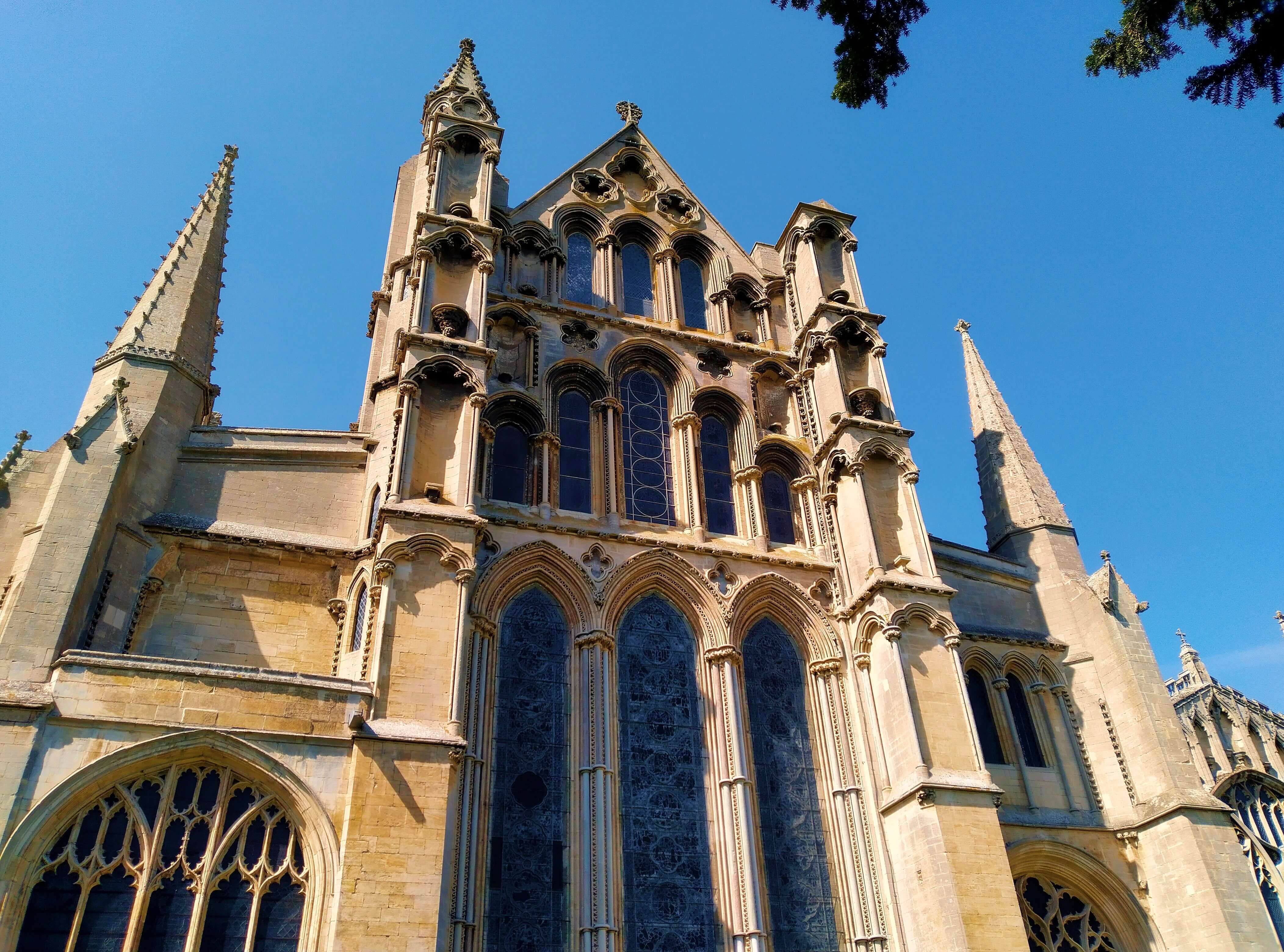 One side of a gothic style cathedral