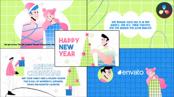 Christmas Typography Slides For Davinci Resolve - VideoHive 49496710