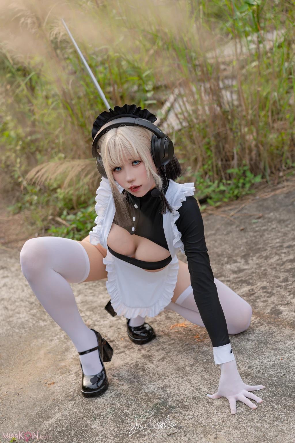 Coser@黏黏团子兔: 10月作品 战斗女仆 动感光波 (77 photos )(10)