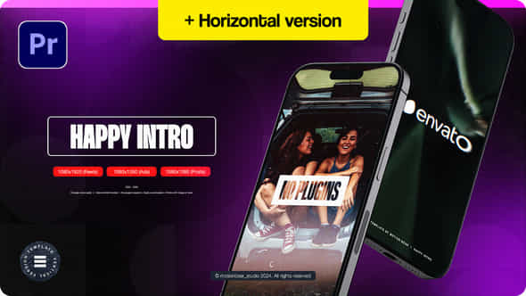 Vertical Happy Intro - VideoHive 52336679
