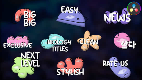 Biology Cells Titles For Davinci Resolve - VideoHive 51327361