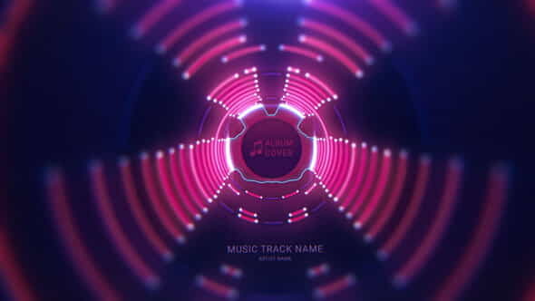 Neon Tunnel Music Visualizer - VideoHive 29854497