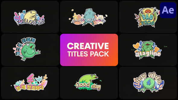 Cartoon Frogs Titles For After Effects - VideoHive 56802598