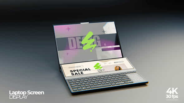Modern Laptop Screen Mockup - VideoHive 58370996