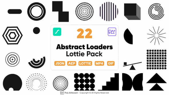 Abstract Loaders Lottie - VideoHive 48553079