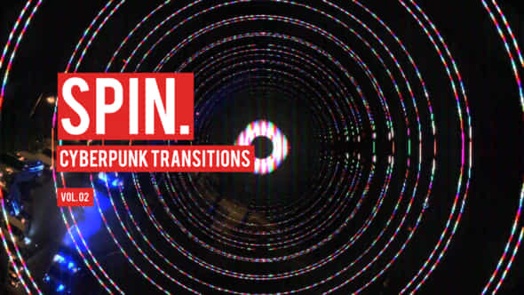 Cyberpunk Spin Transitions - VideoHive 47700500