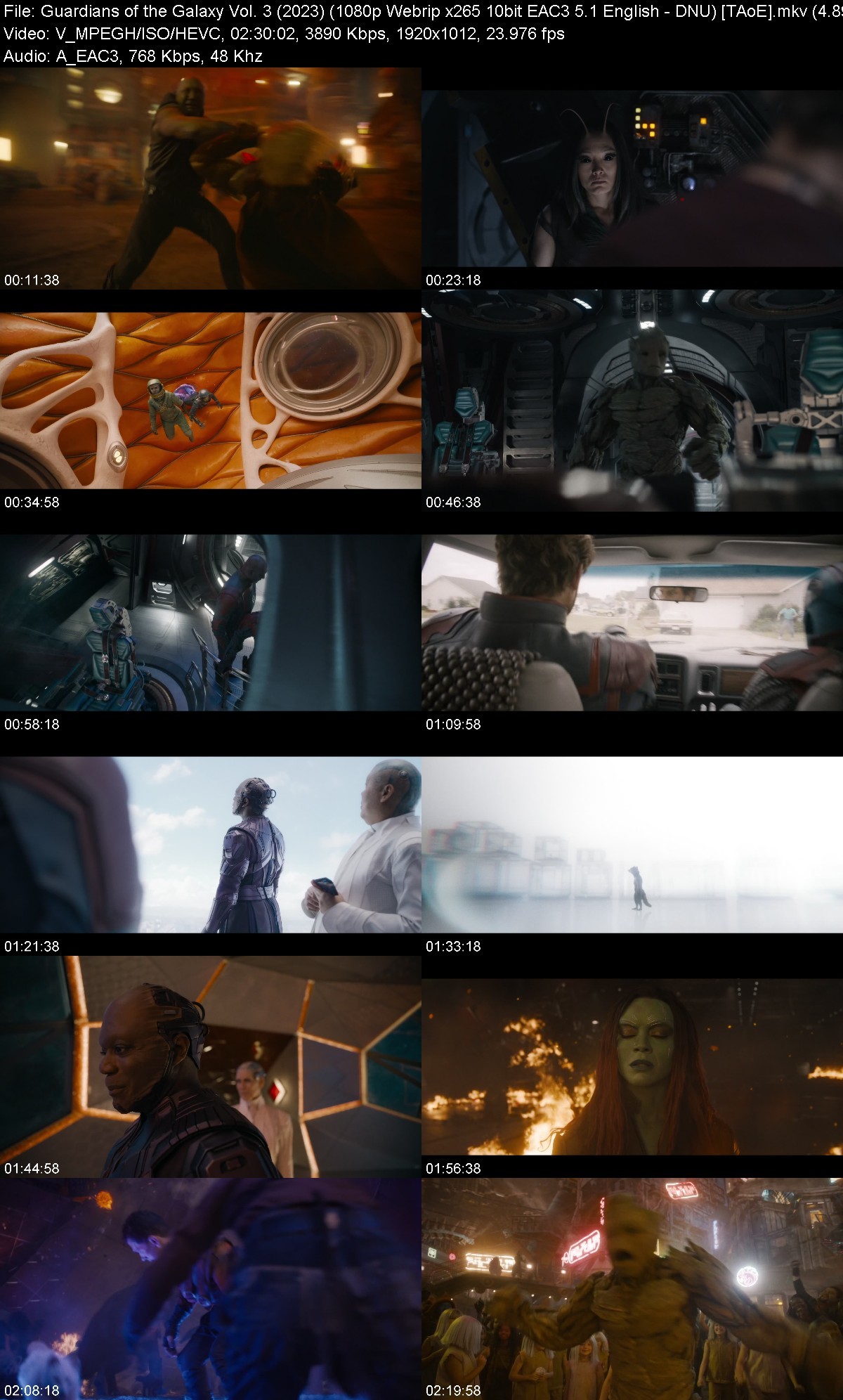 Guardians of the Galaxy Vol 3 (2023) 1080p Webrip x265 10bit EAC3 5 1 English-DNU [TAoE]