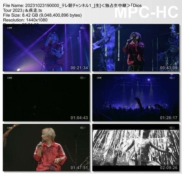 [TV-Variety] Dios Tour 2023 ＆疾走 (TeleAsa Ch1 2023.10.23)