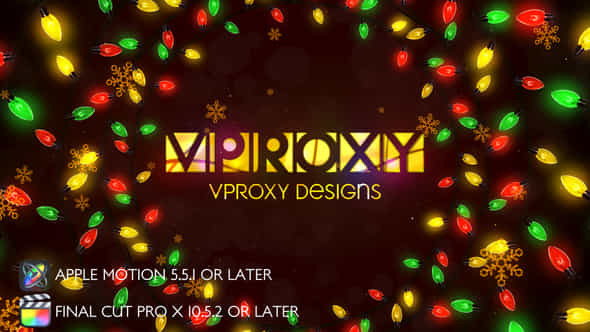 Christmas Lights Logo Opener Apple Motion - VideoHive 49205277