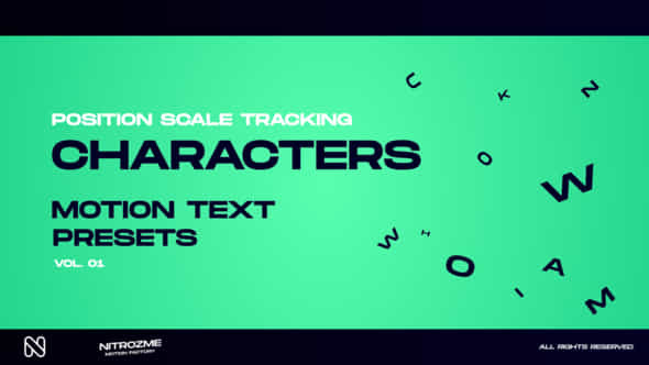 Characters Motion Text - VideoHive 45757143