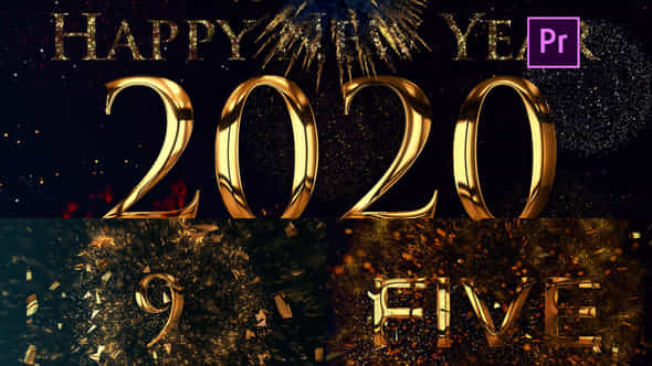 Explosions New Year Countdown - VideoHive 25283993