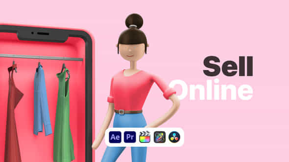 Explainer Girl Online Shopping - VideoHive 50622934