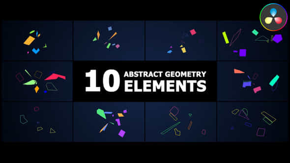 Abstract Geometry Elements Davinci Resolve - VideoHive 51652377