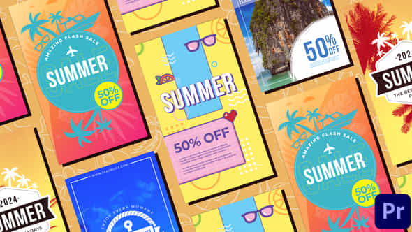 Summerbeach Tropical Vertical Travel Stories - VideoHive 51655127