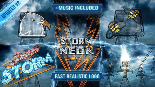 Electric Storm Logo Intro - VideoHive 6812578