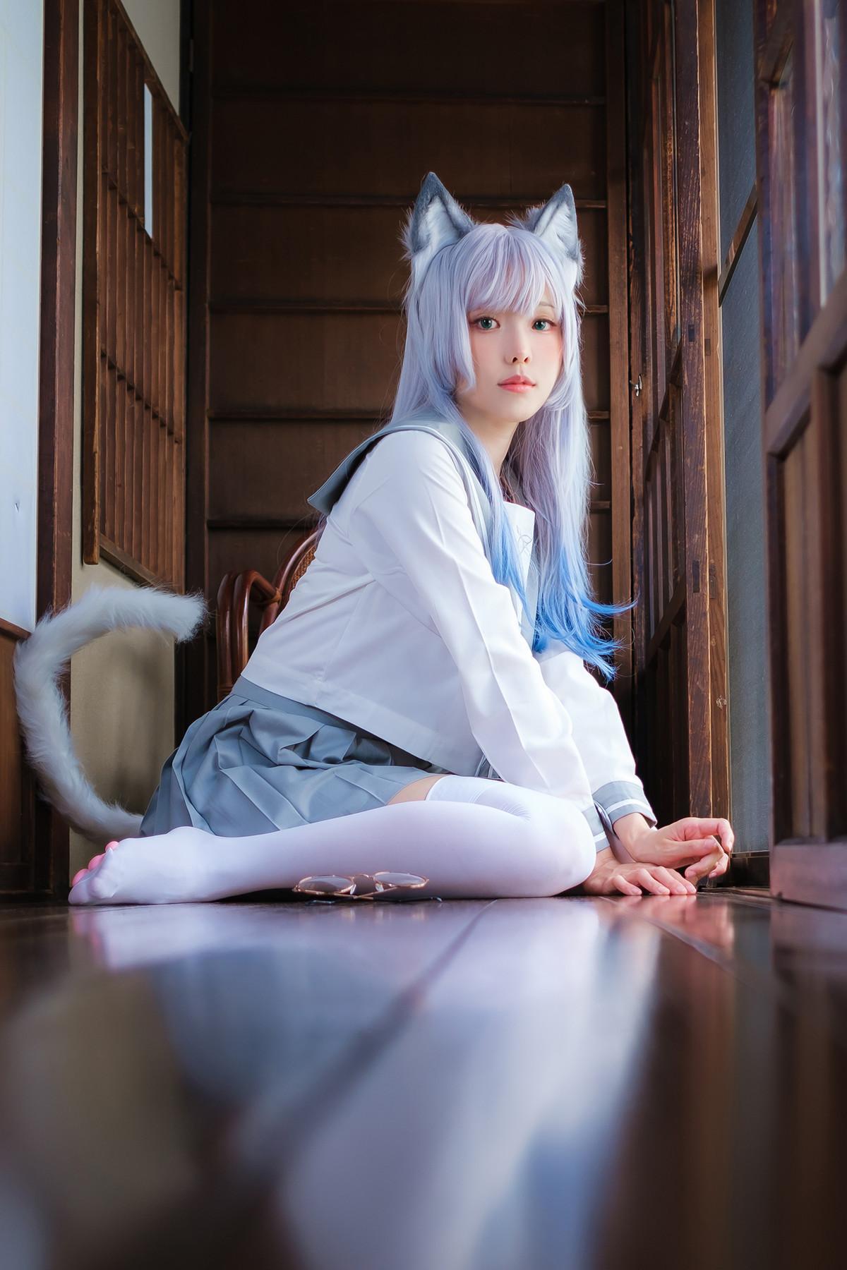 Cosplay ElyEE子 Veranda White Cat緣廊白貓(25)