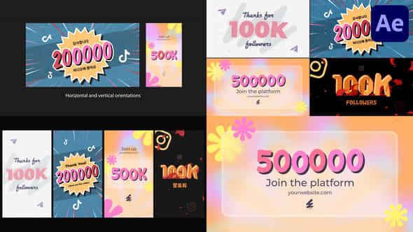 Followers Typography For After Effects - VideoHive 55205862