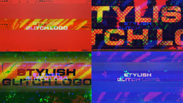 Stylish Glitch Logo - VideoHive 54256953