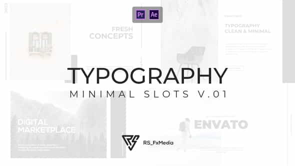 Typography Slide - Minimal Slots - VideoHive 33415717